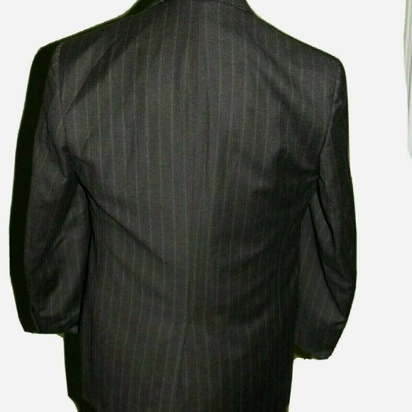 Brooks Brothers Golden Fleece Martin Greenfield Gray Stripe Two Button Suit 40R - Picture 9 of 13